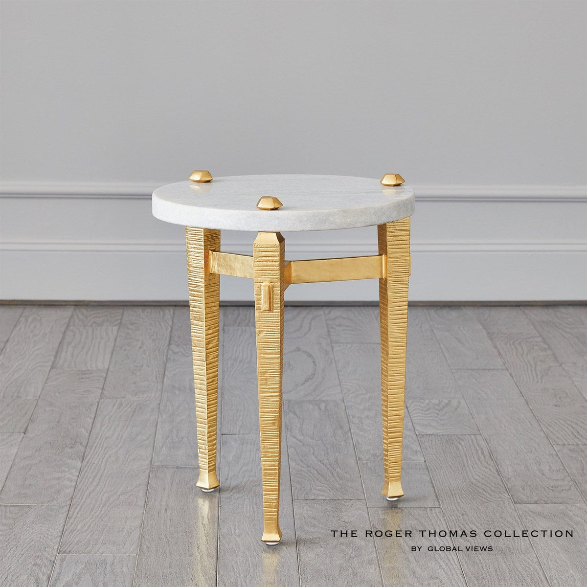 Global Views Gold Roman Drinks Table