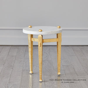 Global Views Gold Roman Drinks Table