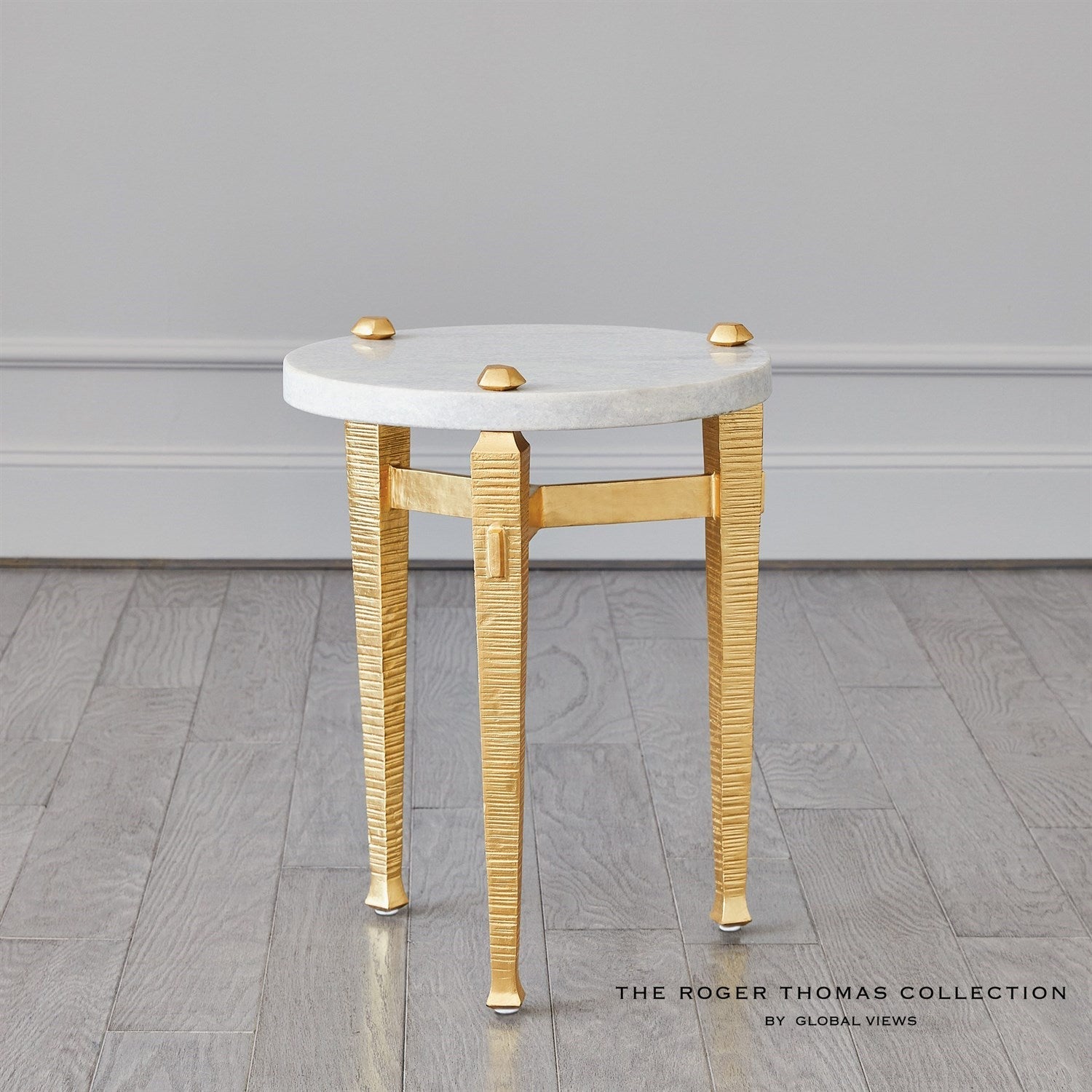Global Views Gold Roman Drinks Table