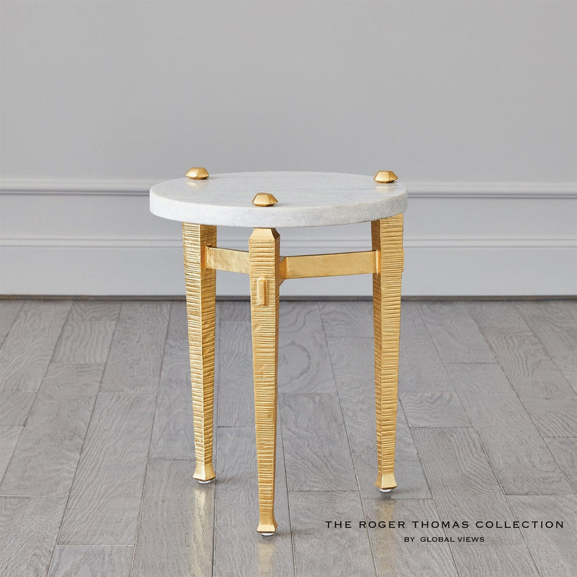 Global Views Gold Roman Drinks Table