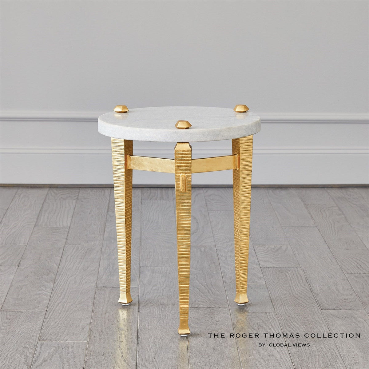 Global Views Gold Roman Drinks Table