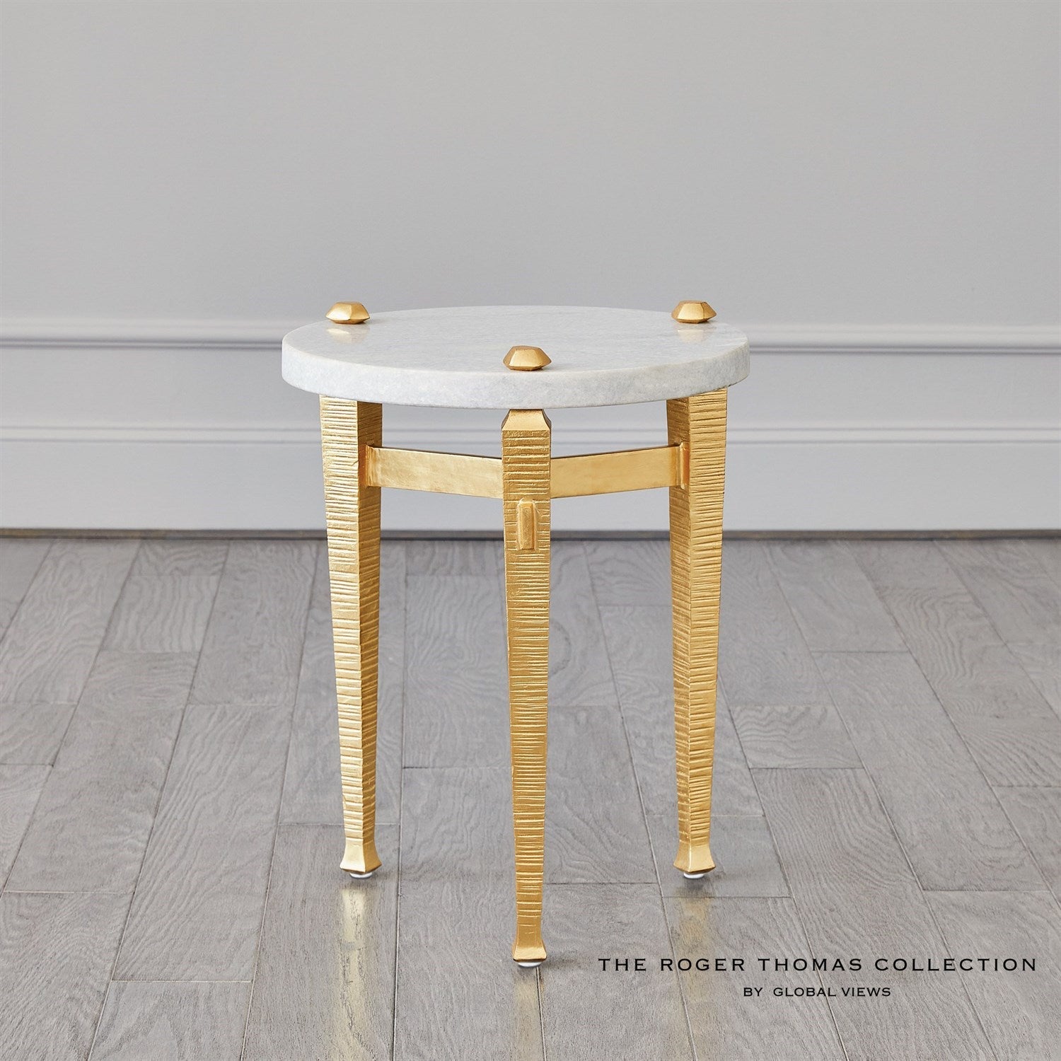 Global Views Gold Roman Drinks Table
