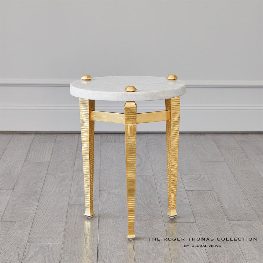 Global Views Gold Roman Drinks Table