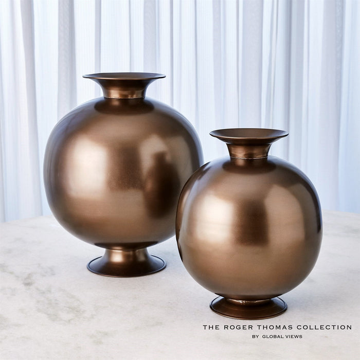 Global Views Bronzino Orb Vase - Bronze