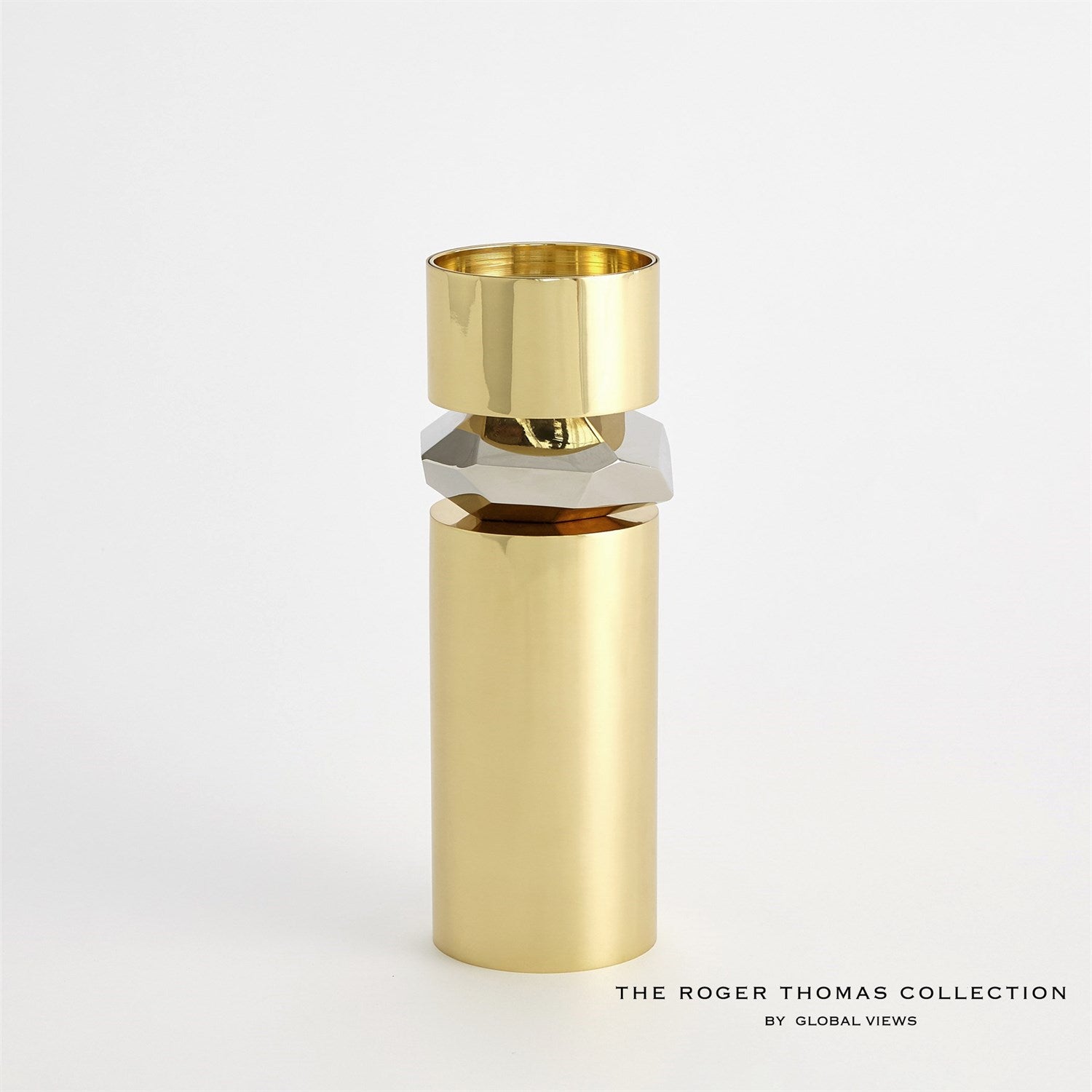 Global Views Romano Brass Candle Holder