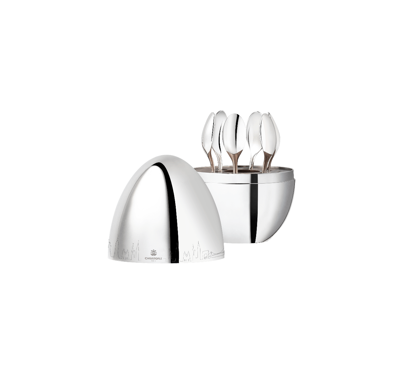 Christofle MOOD Silver Plated Coffee Skyline - 6 Pieces