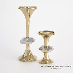 Global Views Gabriel Candle Holder - Brass