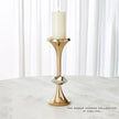 Global Views Gabriel Candle Holder - Brass