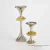 Global Views Gabriel Candle Holder - Nickel