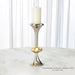 Global Views Gabriel Candle Holder - Nickel