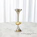 Global Views Gabriel Candle Holder - Nickel