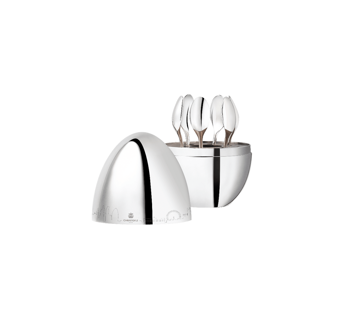 Christofle MOOD Silver Plated Coffee Skyline - 6 Pieces