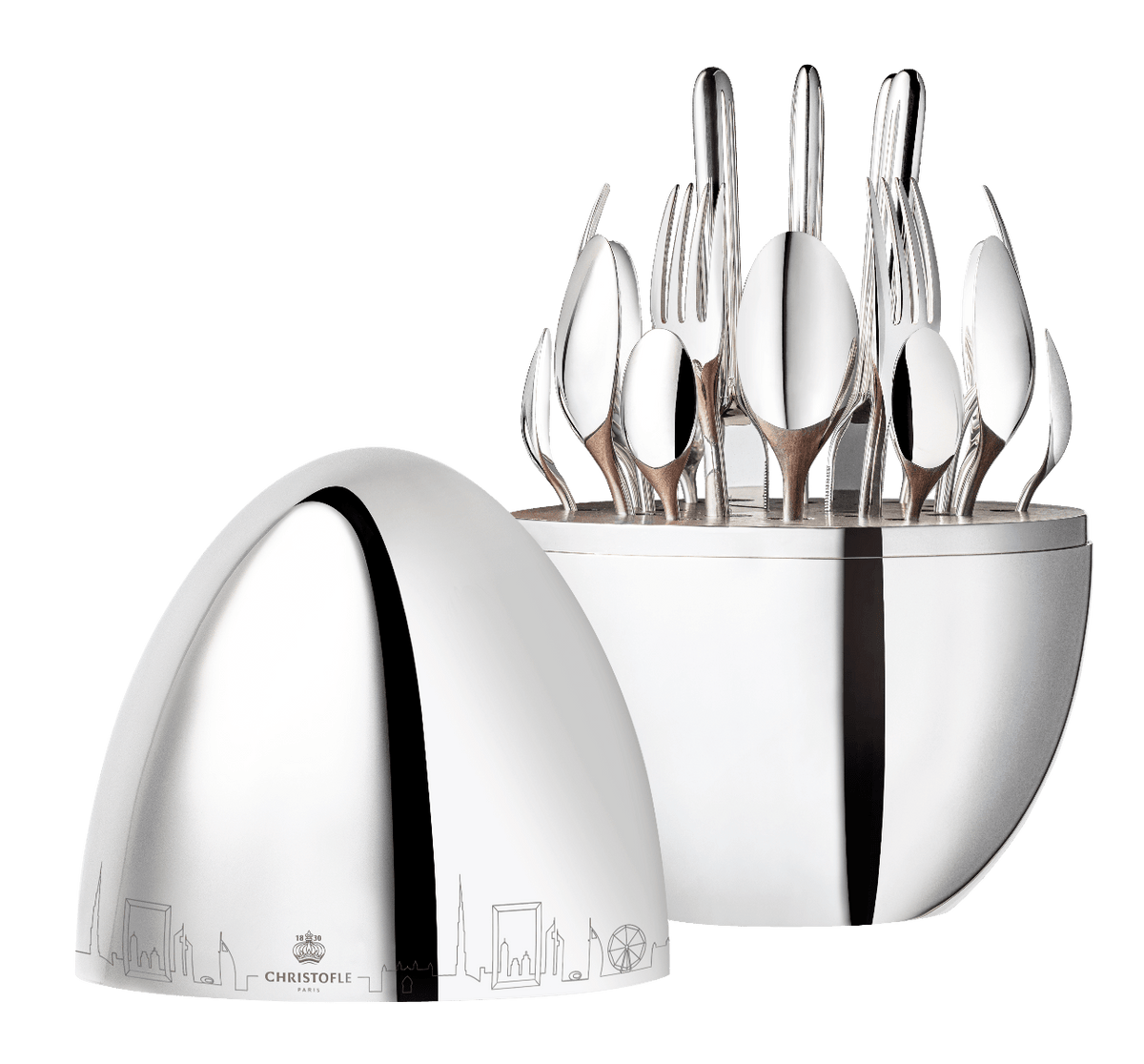 Christofle MOOD Silver Plated Skyline - 24 Pieces