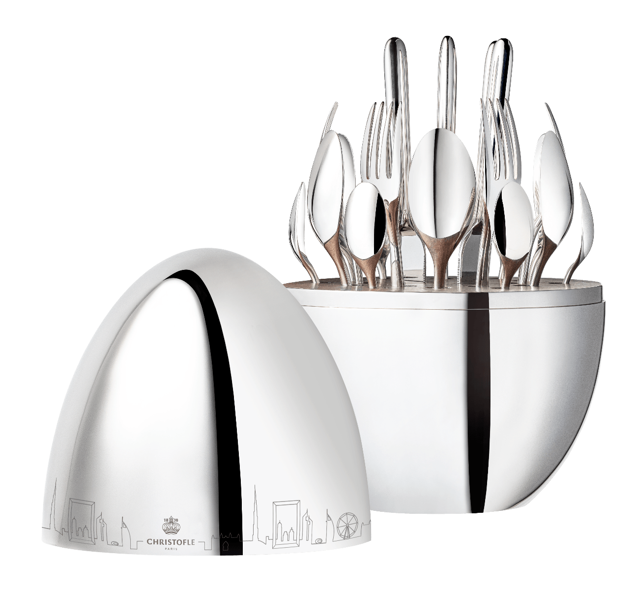 Christofle MOOD Silver Plated Skyline - 24 Pieces