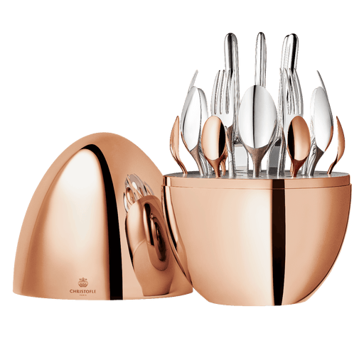 Christofle Mood Precious 24-Piece Rose Gold Flatware Set