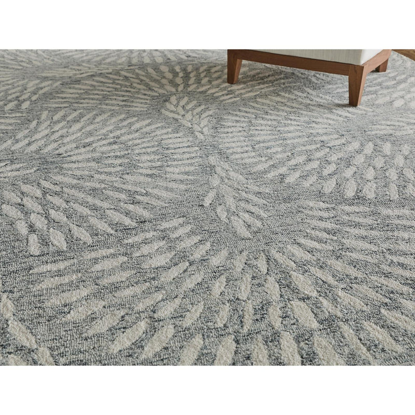 Feizy Wallace 8A38F Modern Floral & Botanical Rug in Gray/Ivory