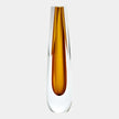 Global Views Triangle Cut Glass Vase