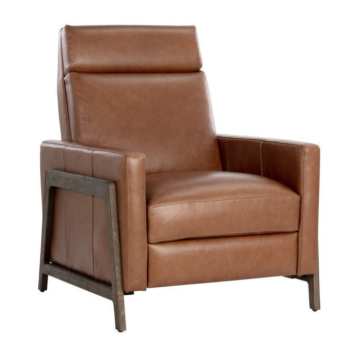 Sunpan Brandon Recliner - Shalimar Tobacco Leather