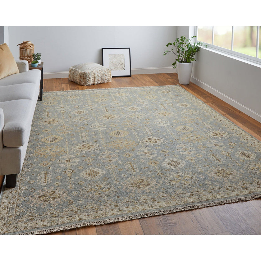 Feizy Corbitt 0610F Traditional Oriental in Blue/Gray/Ivory