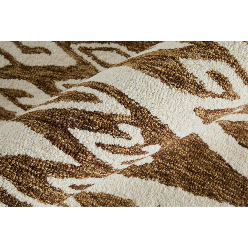 Feizy Wallace 8A43F Transitional Medallion Rug in Brown/White