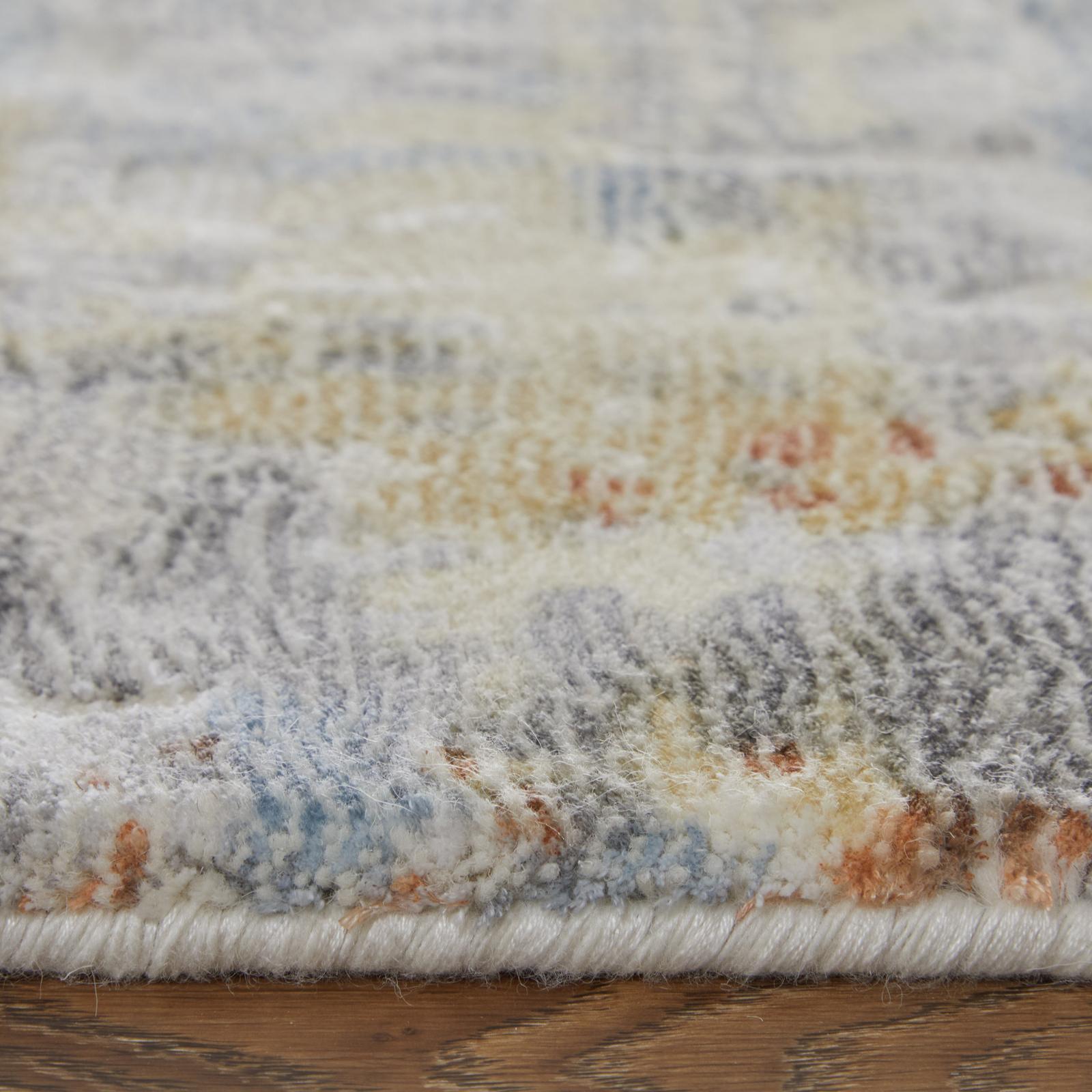 Feizy Braden 8A50F Modern Abstract Rug in Gray/Orange/Tan