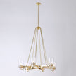 Global Views Six Light Chandelier - Shiny Brass