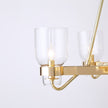 Global Views Six Light Chandelier - Shiny Brass