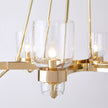 Global Views Six Light Chandelier - Shiny Brass