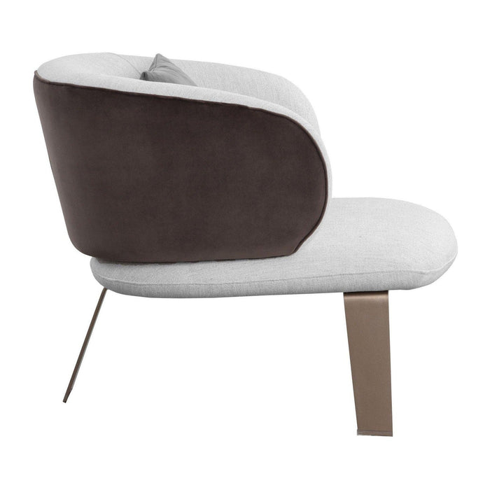 Sunpan Garry Lounge Chair - San Remo Winter Cloud / Meg Ash