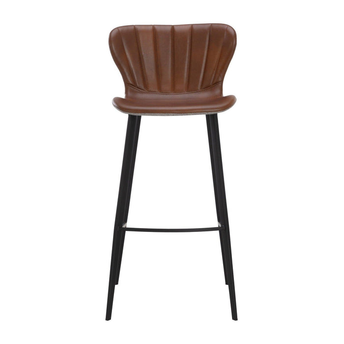 Sunpan Arabella Barstool - Bravo Cognac / November Grey