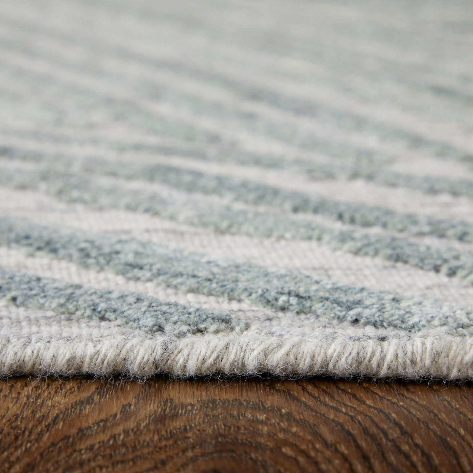 Feizy Elias 69FYF Modern Abstract Rug in Green/Ivory/Tan