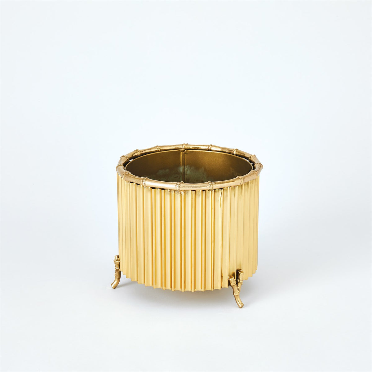 Global Views Corrugated Bamboo Cachepot