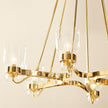 Global Views Six Light Chandelier - Shiny Brass