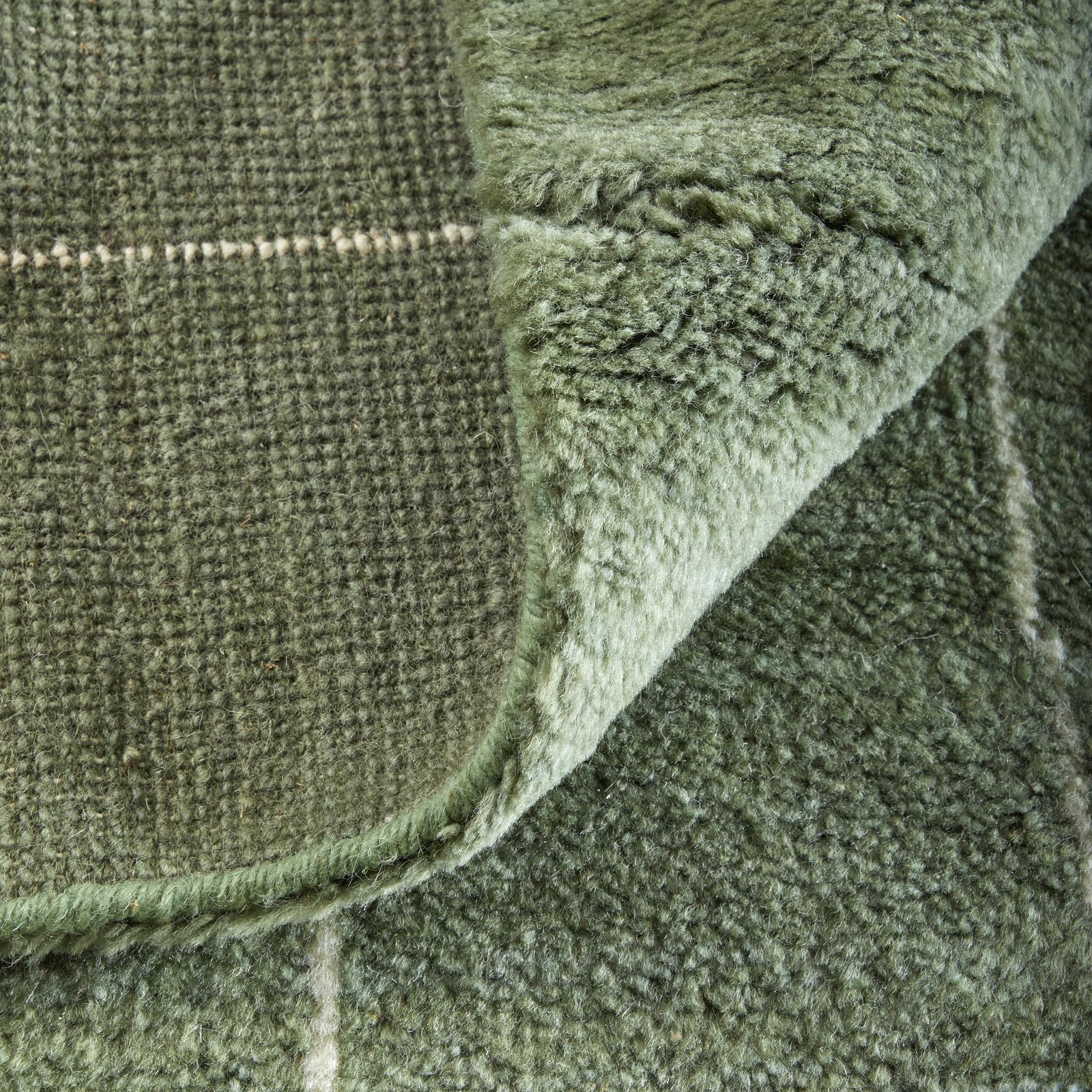 Feizy Agape 69HBF Modern Abstract Rug in Green/Ivory