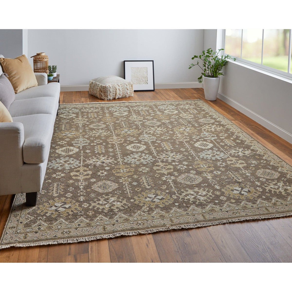 Feizy Corbitt 0610F Traditional Oriental in Brown/Ivory
