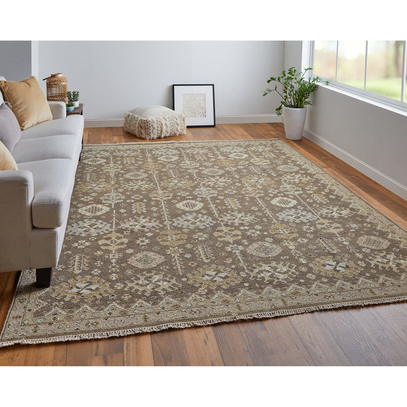 Feizy Corbitt 0610F Traditional Oriental in Brown/Ivory