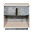 Michael Amini Pavira 1-Drawer Nightstand with LED Lights - Stone