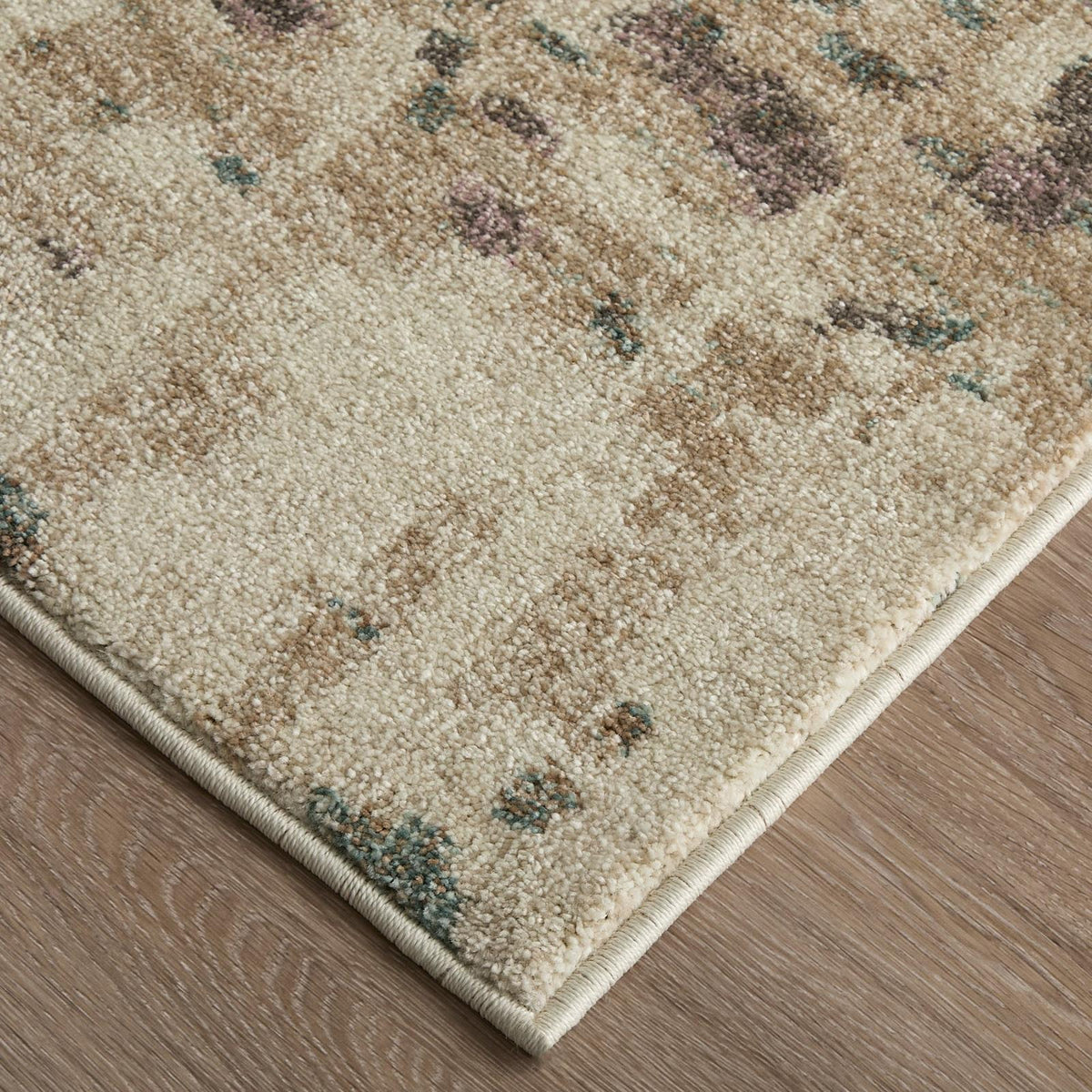 Feizy Eden 39QRF Modern Abstract Rug in Ivory/Blue/Purple