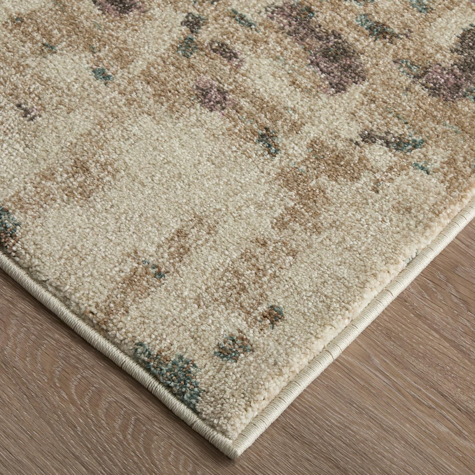 Feizy Eden 39QRF Modern Abstract Rug in Ivory/Blue/Purple