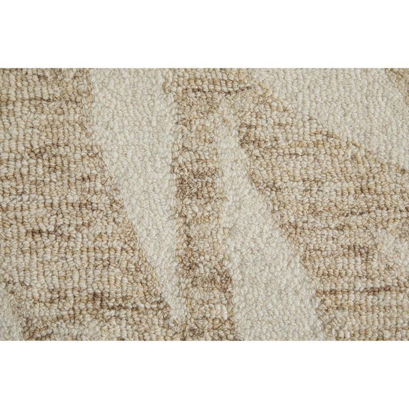 Feizy Wallace 8A37F Modern Floral & Botanical Rug in Tan/Ivory