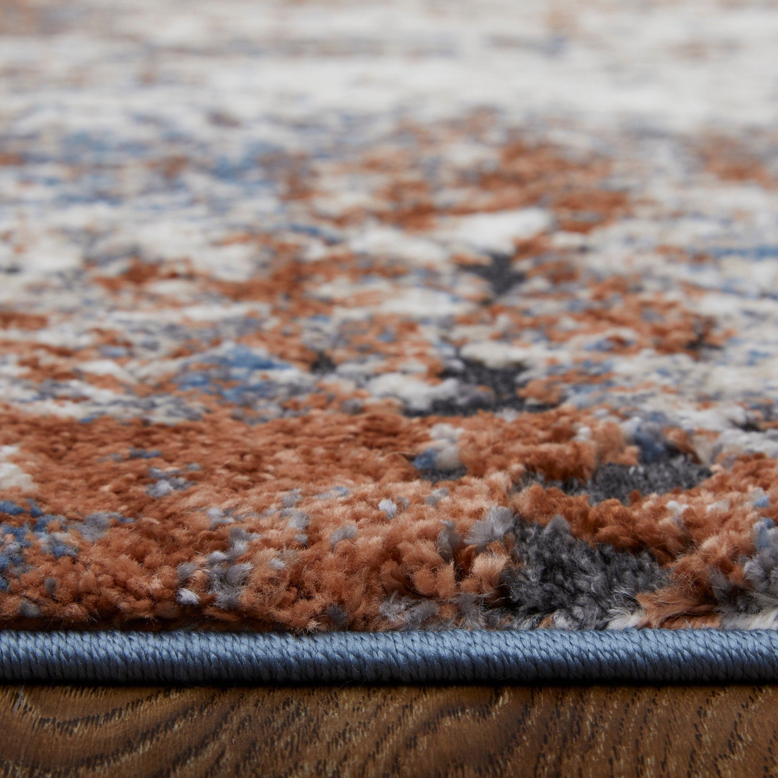 Feizy Gilmore 39MNF Modern Distressed in Ivory/Blue/Taupe