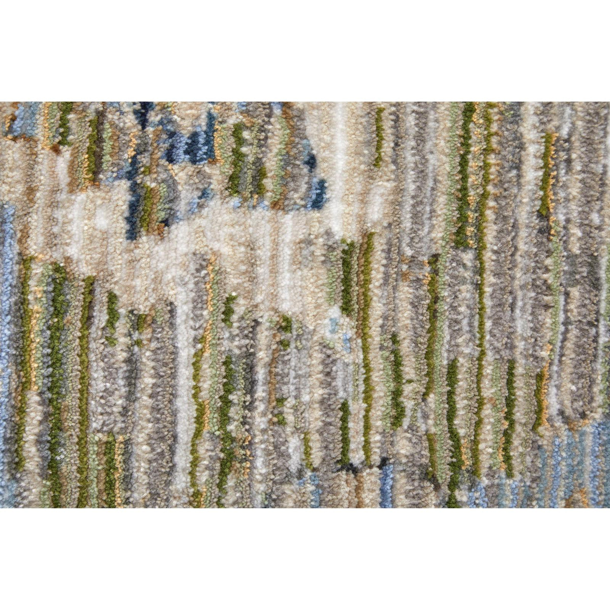 Feizy Melrose 39P3F Traditional Floral & Botanical Rug in Green/Ivory/Blue