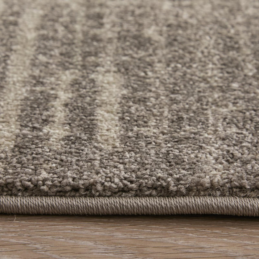 Feizy Eden 39QPF Modern Abstract Rug in Ivory/Taupe/Pink