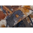 Feizy Gilmore 39MPF Modern Watercolor Rug in Blue/Orange/Gray