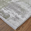 Feizy Cadiz 39N5F Modern Ikat Rug in Gray/Green/Silver