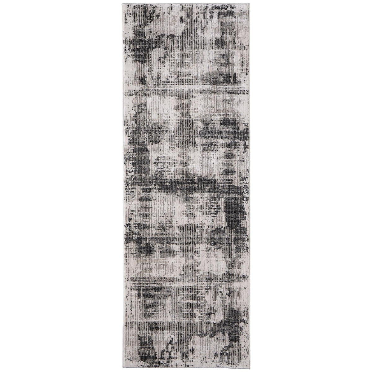 Feizy Sonora 39NYF Modern Abstract Rug in Gray/Ivory