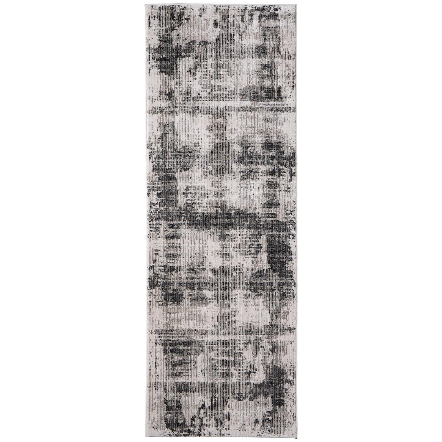 Feizy Sonora 39NYF Modern Abstract Rug in Gray/Ivory