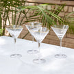 Global Views Hammered Martini Glasses with Gold Rim - Set of 4
