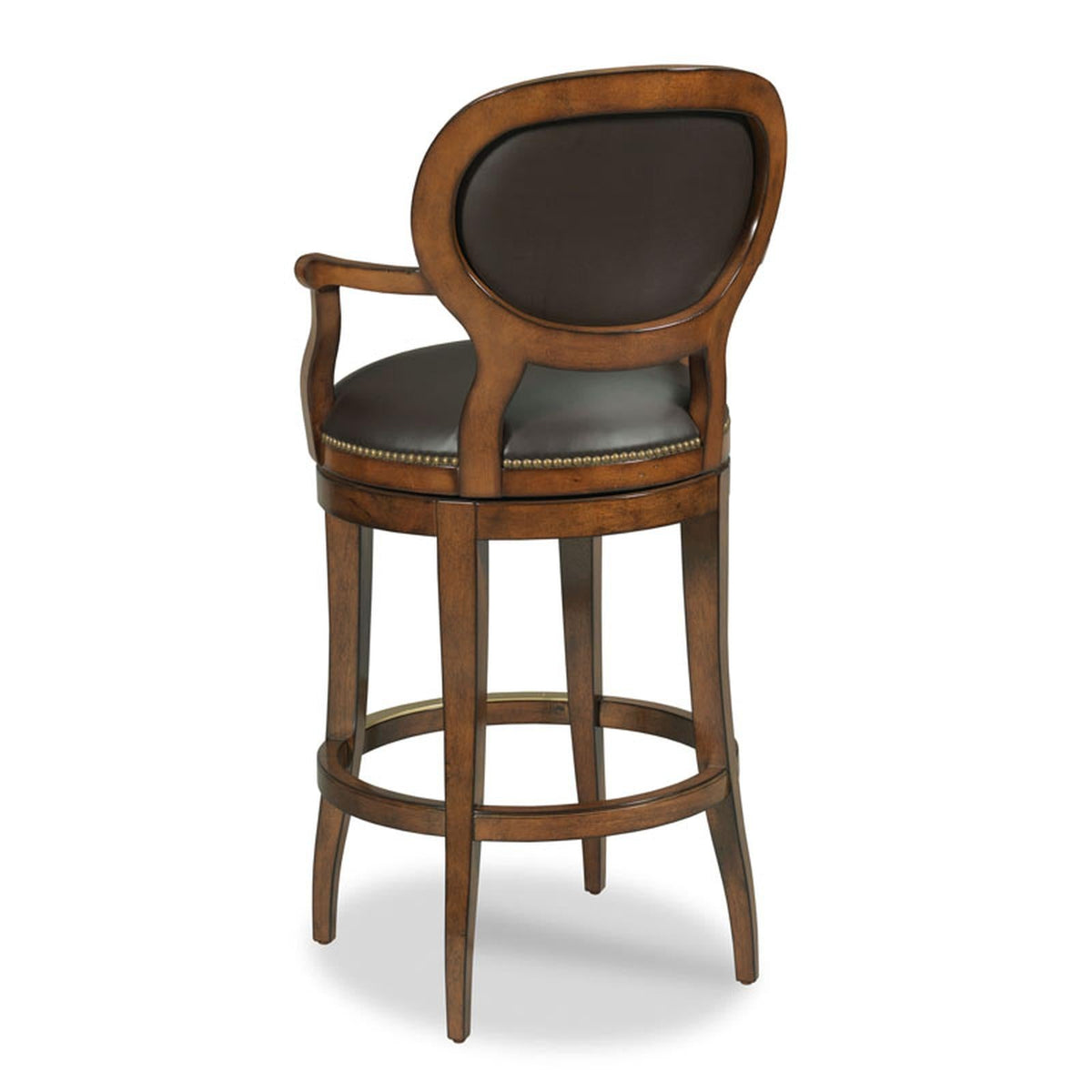 Woodbridge Furniture Oval Back Swivel Bar Stool