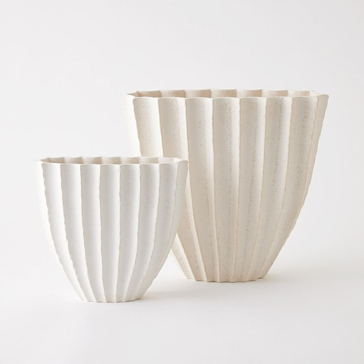 Global Views Cactus Vase Off White